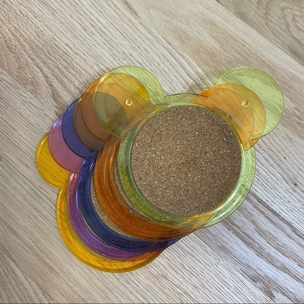 Mickey Mouse Cork Drink Coasters Colorful Home